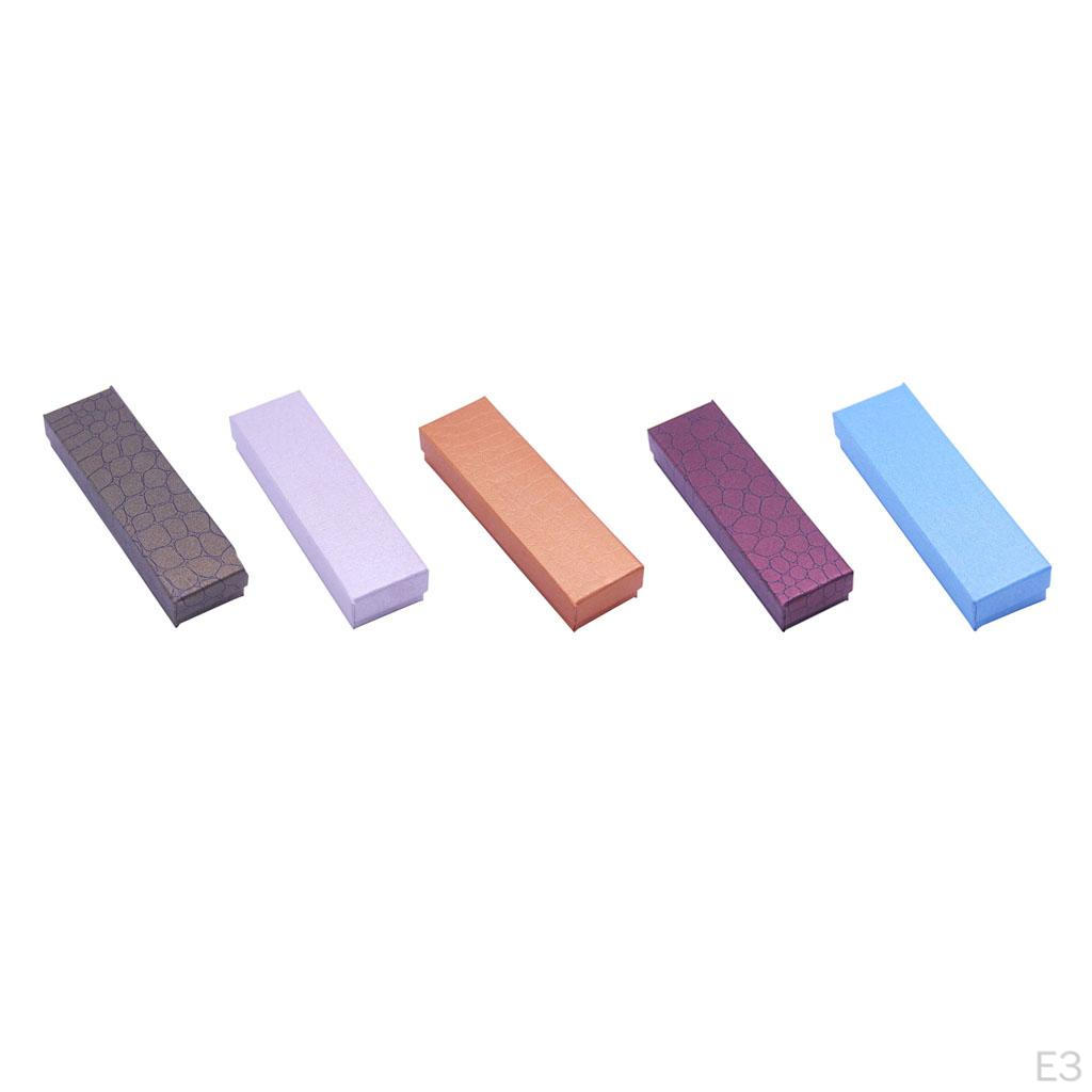10 Pcs Cardboard Necklace Bracelet Boxes Rectangle Storage Gift