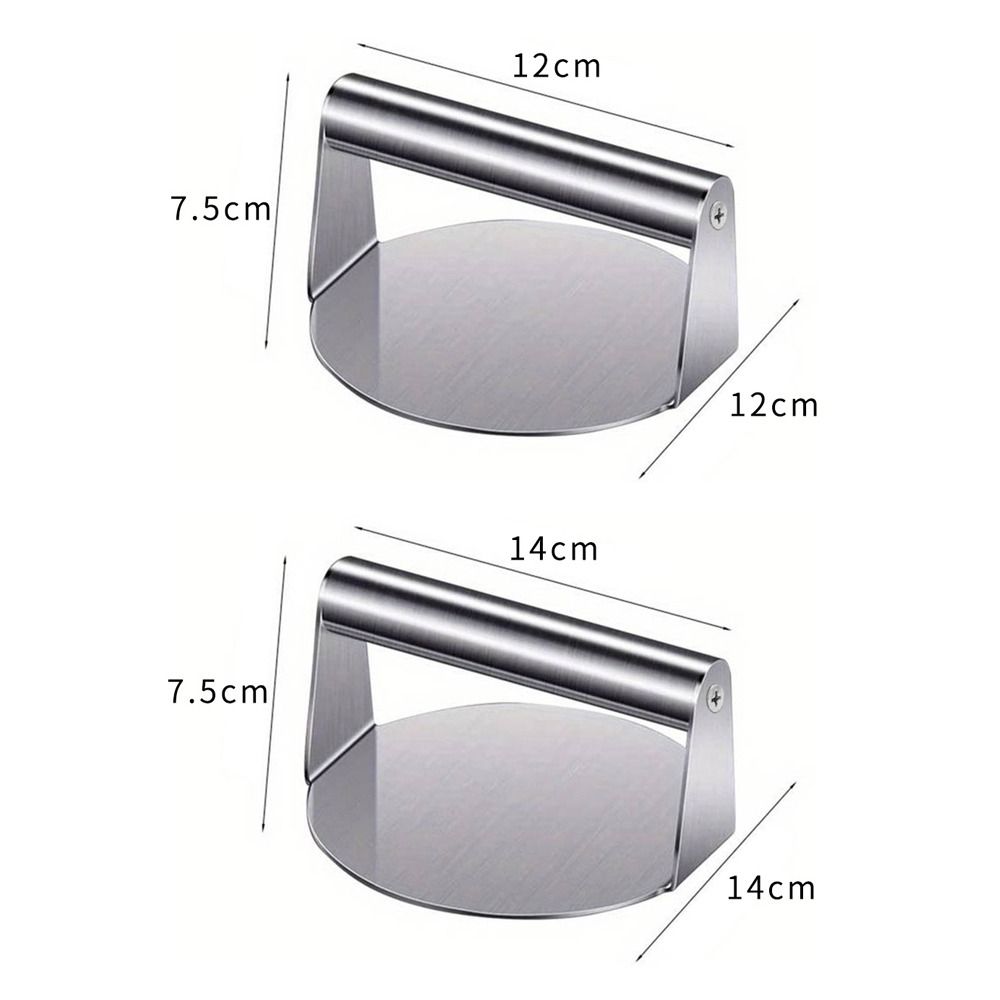 Grill Press Stainless Steel Smash Burger Press No Rust Round Stainless Steel Grill Press Burger Smasher Professional Cooking