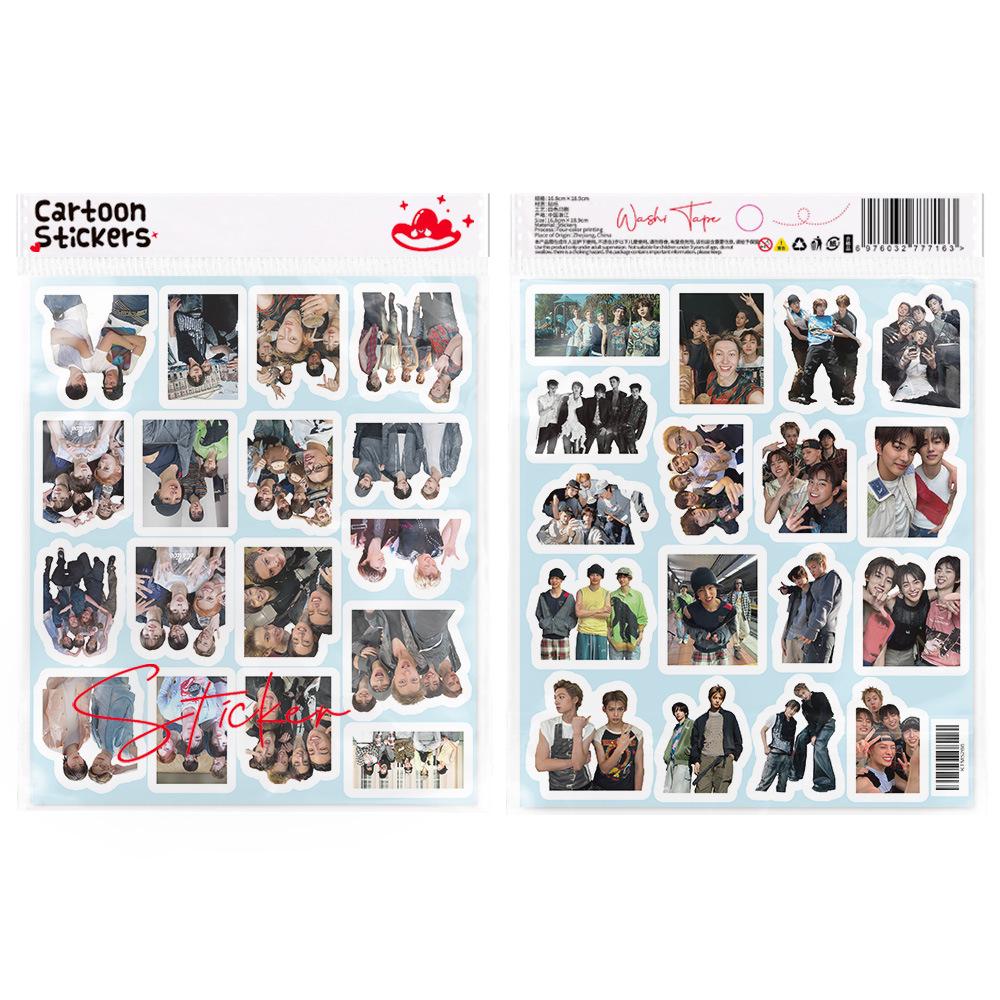 Korean Celebrity Stickers Pack: 6 Sheets, 102 Unique Portraits & Cute DIY Wallpapers
