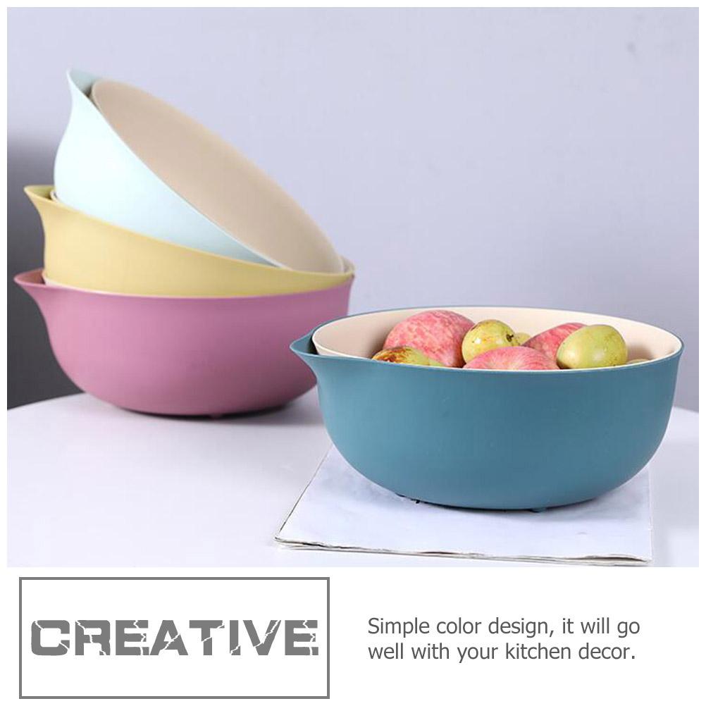 Vegetable Basket Drainer Draining Kitchen Supply Food Basin and Fruit Washing Container Strainer Versatile Storage