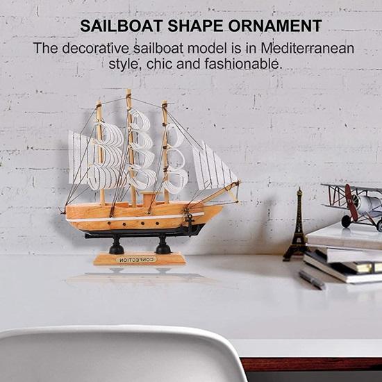Sailing Ship Best Showpiece for Office and Home Decorative Wood Sailing Ship Nautical Showpiece