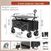 Outdoor Foldable Camping Cart with Wood Tabletop