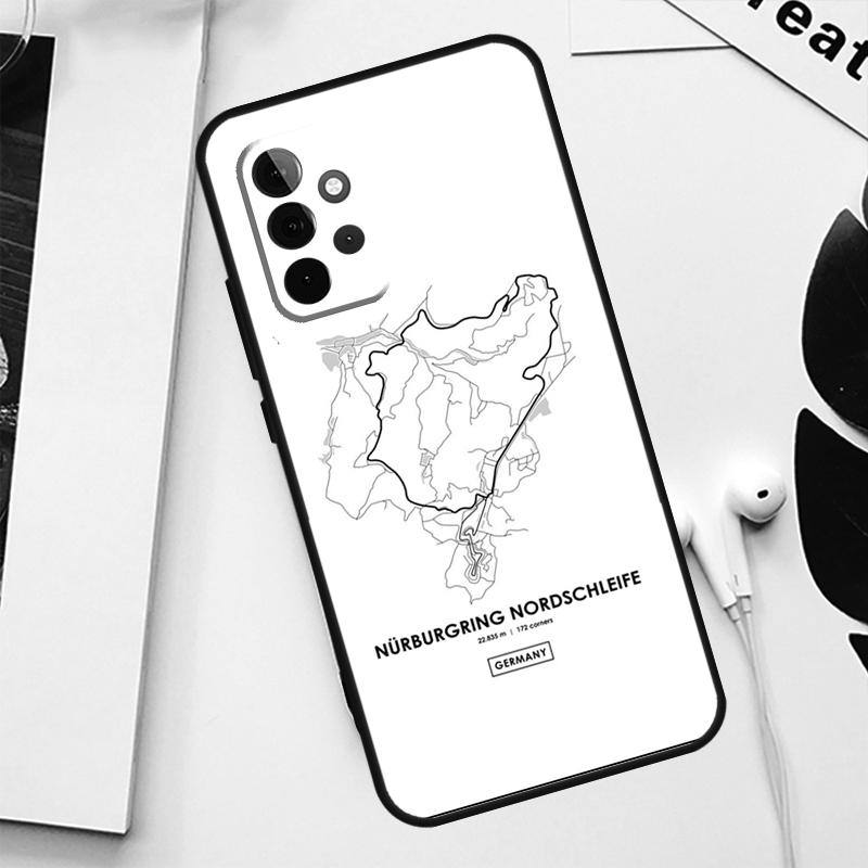 Motor Sport Nurburgring F1 Car Case For Samsung Galaxy A34 A54 A14 A13 A23 A33 A53 A12 A22 A32 A52 A51 A71 Phone Cover