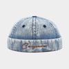 Denim Dad Hat With Embroidered Letters For Casual Street Style In Winter