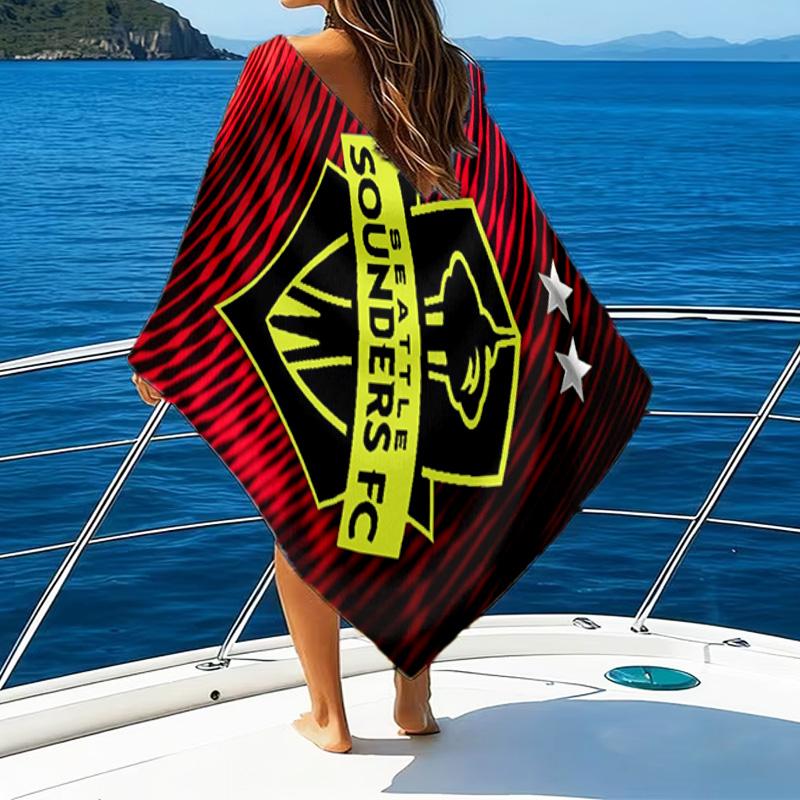 Πετσέτα Παραλίας με Τυπωμένο Σήμα Ομάδας, Εξαιρετικά Μαλακή Μικροΐνες, Τέλειο Δώρο Γενεθλίων, για Πισίνα, Παραλία, Ταξίδι, για οικογένεια και φίλους