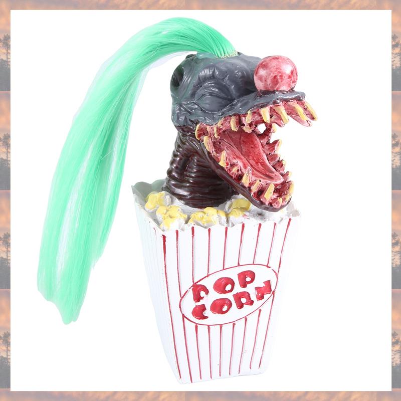 

2025 Trend 1 Piece Clown Sculpture Halloween Clown Decoration Popcorn Clown Scary Clown Head Statue Resin Craft Clown From Space