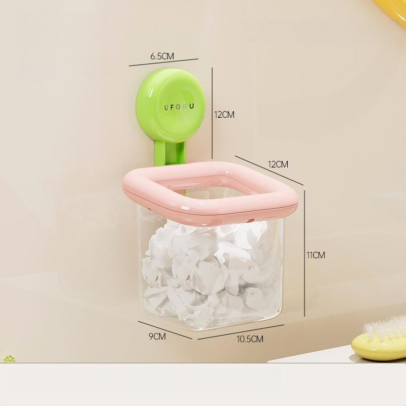 

Dopamine Face Towel Storage Box Toilet Washstand Suction Cup Wall Mounted Face Wipe Drain Breathable Storage Rack