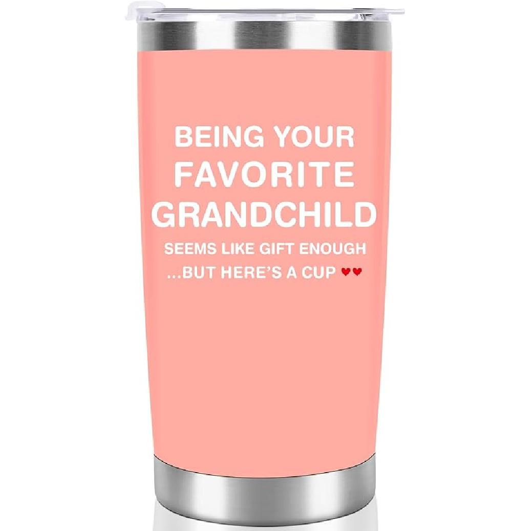 

Stainless Steel Grandma Pink 20oz Tumbler with Lid and Straw, Mother s Day Gift Grandma Pink