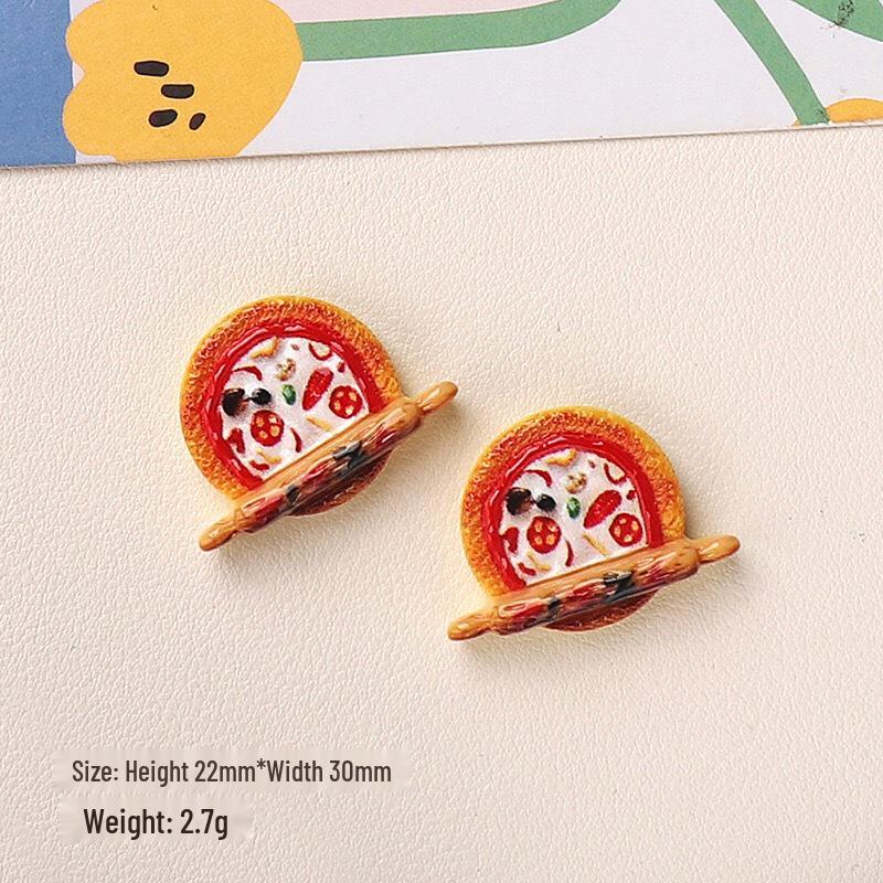 DIY Cartoon Resin Accessories: Bread, Fries, Cream, Hair Clips, Shoe Buckles & Stickers