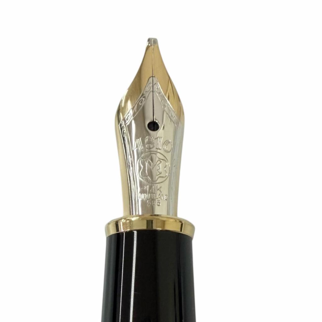 Excellent MONTBLANC fountain pen Meisterstück Classic Pix black 14K mens Used