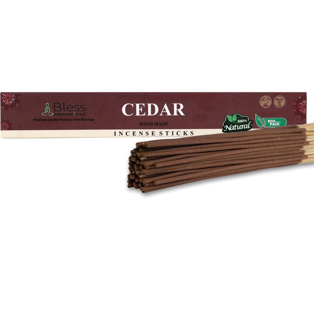 

Ароматичні палички Bless-Cedar 100%-Натуральні-Ручна-Зроблена-Вручну Ароматичні-Палички-Без органічних-Хімікатів для-Очищення-Розслаблення-Позитив 25 Sticks (40GM)