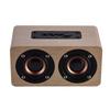   Portable Wooden   Speaker Wireless Stereo Loudspeakers with 2 Horn Red Wood