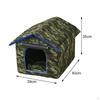 Enclosed Outdoor Pet House Nest with Thickened Sponge Mat Animal Tent Rainproof Anti Slip Bottom
