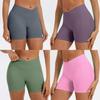 Womens Yoga Shorts With Nylon Fabric For Running And Fitness Activities