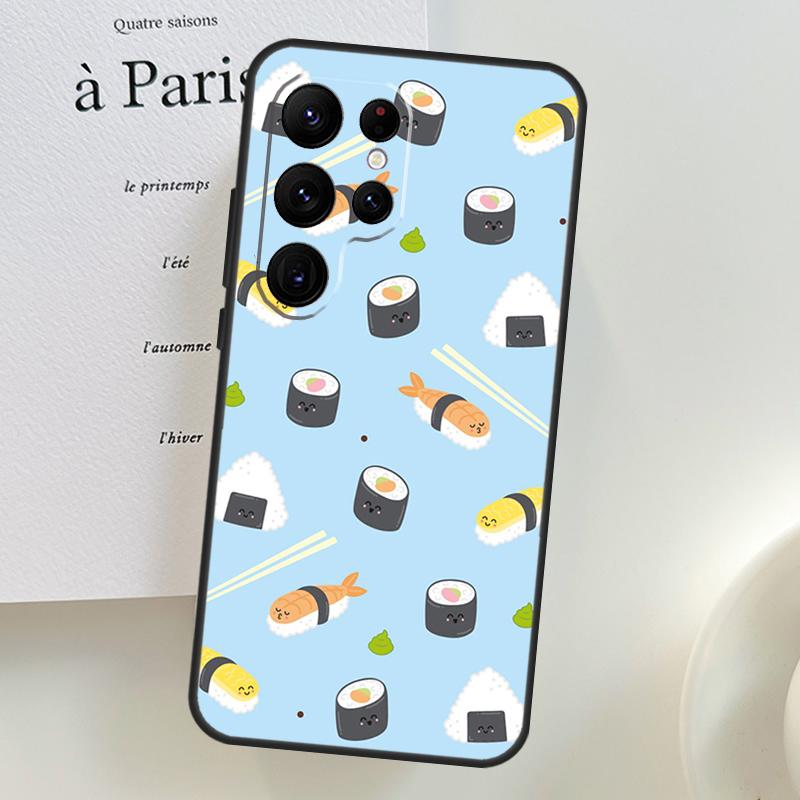 Japanische Sushi Lebensmittelhülle Für Samsung Galaxy S26 Ultra S25 S24 S22 S21 S23 Ultra Plus S10 S20 S25 FE Handyhülle