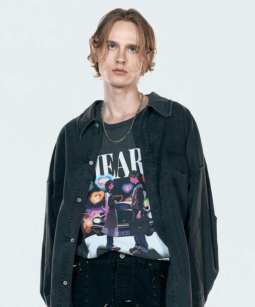 CNVS [Ulkin X Namu13] Artist T-Shirt Heart Charcoal