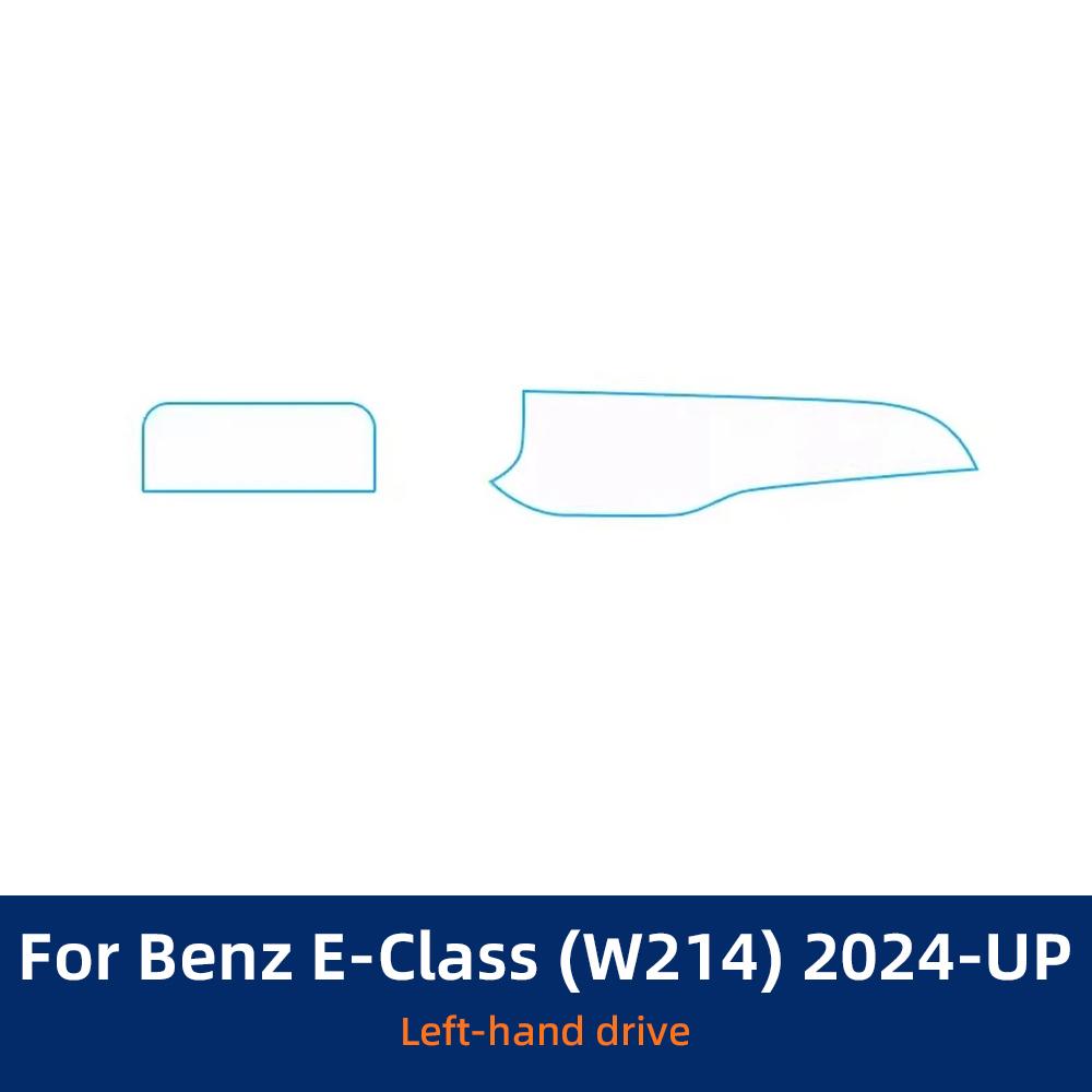 TPU Protective Interior Film for Mercedes Benz MB W214 E-Class 2024 Car Center Console Transparent Anti-scratch Repair Styling