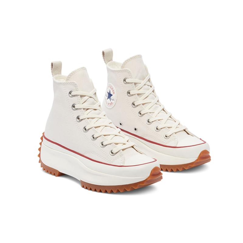 Converse Run Star Hike Comfortable High-Top Canvas Shoes Unisex Off-White