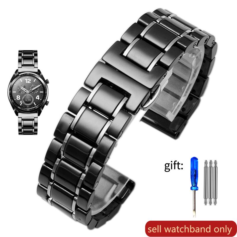 רצועת שעון קרמית איכותית עבור Rossini Guess Ebo Watch King רצועת שעון פלדה צמיד 16 18 מ"מ