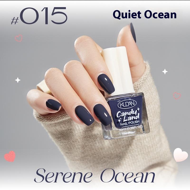 Ny Kudan Kudan neglelakk, bakefri, hurtigtørkende, rivende, lett duft 10 ml vannbasert neglelakk