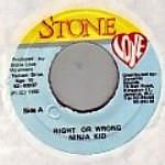 

7-дюймовая пластинка NINJA KID - Right Or Wrong none Stone Love 1993 Ямайка Регги, Ска и Даб Б/У