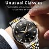 JINSHIDUN New Business and Leisure Men's Watch Elegant Business Double Calendar Mechanical Watch Waterproof Business Men's Watch