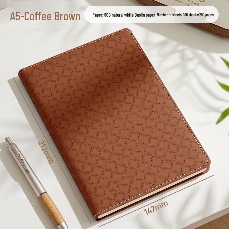 A5 Leather Cover Custom Office Diary Business Notebook with Logo Printing