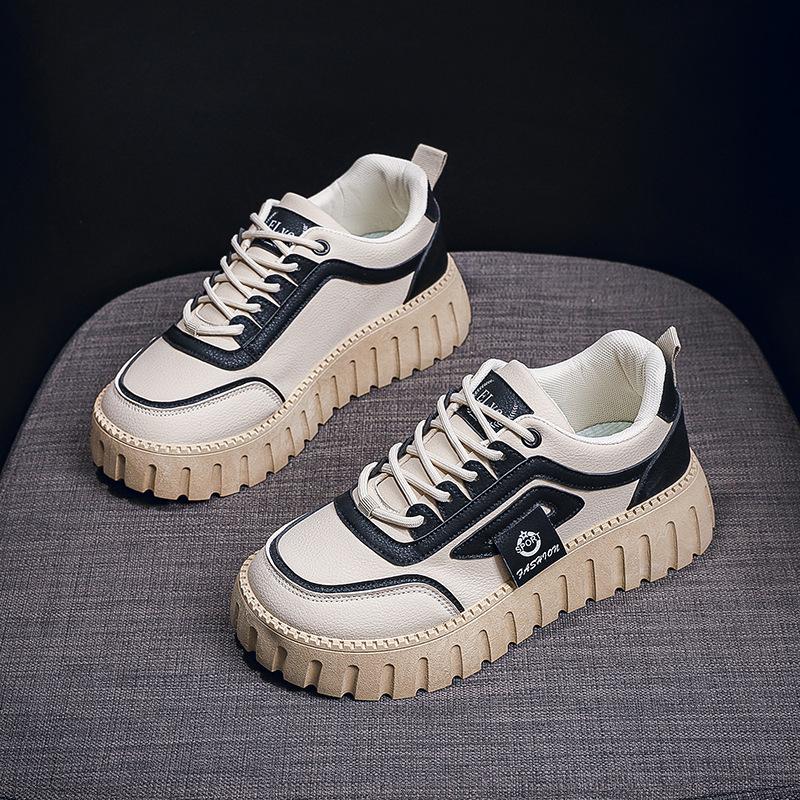 Casual Korean version of little white shoes women's thick baseplate shoes women's 70 new autumn 22 student tide shoes 1 versatile 2025