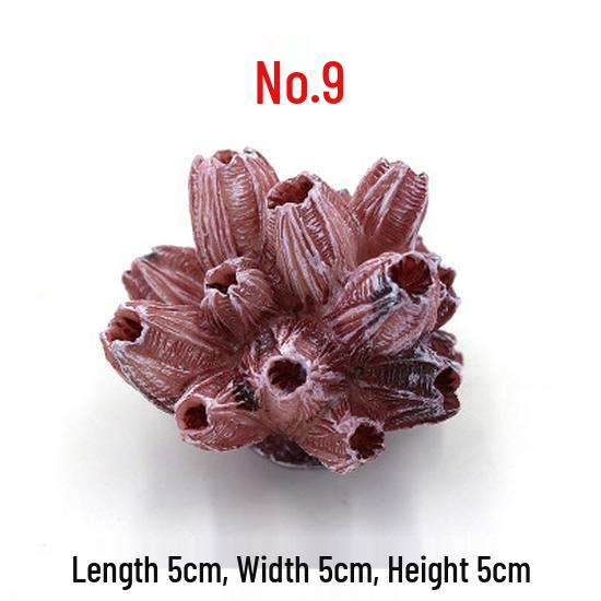 Coral Reef Marine Fish Tank Decoration Set: Starfish and Coral Resin Ornaments