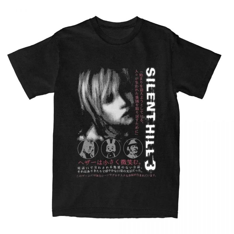 

Silent Hill Men T Shirt Horror Game Fun Tee Shirt Oversized Short Sleeve O-Neck TShirt Polyester Vintage Casual Large Size T-Shirts Men’s XXXL чорний