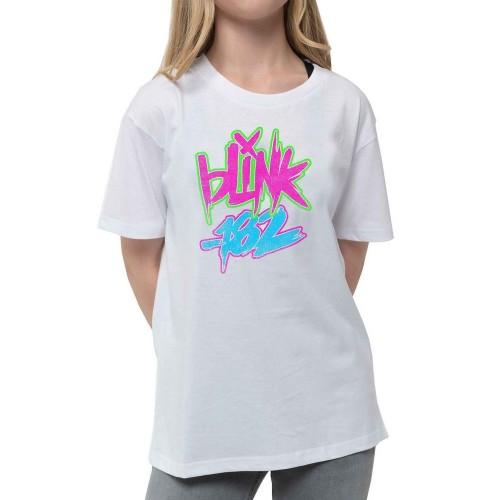 Blink 182 barn/barn neon logotyp T-shirt
