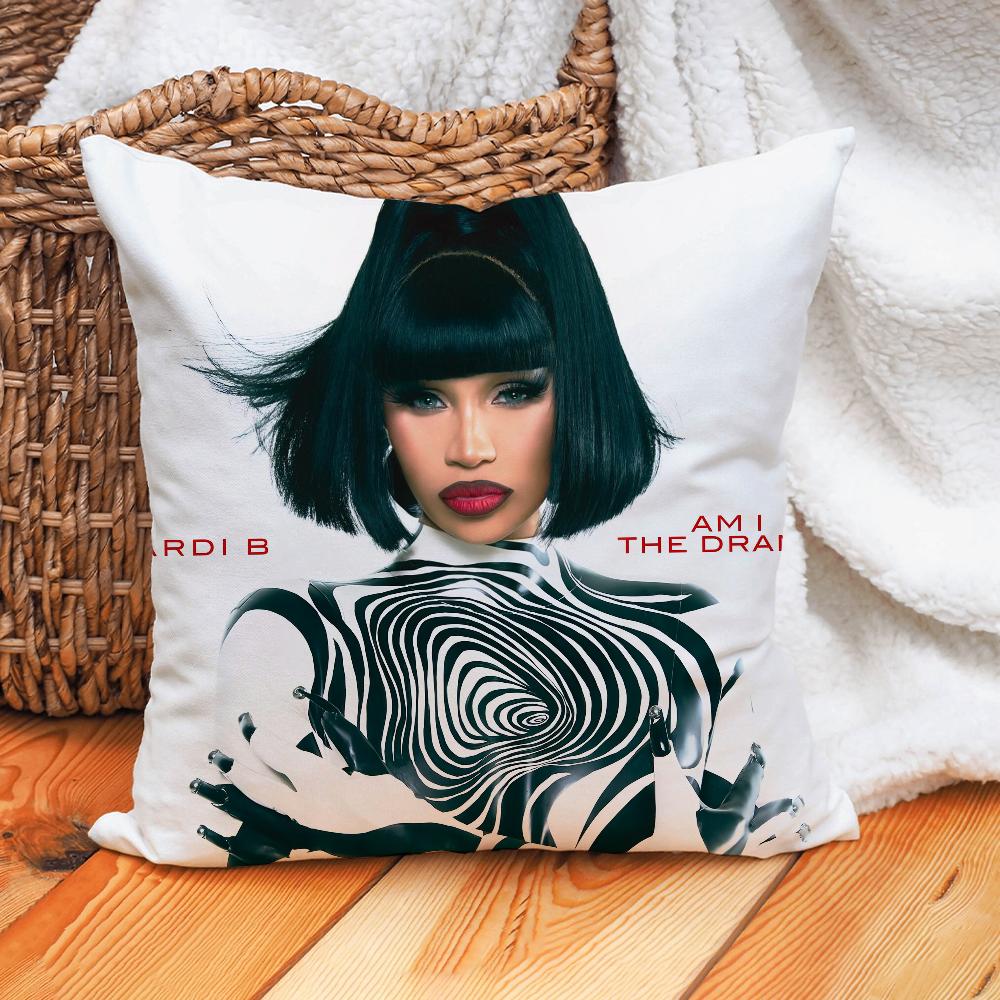 Singer Cardi B Am I the Drama Pillow Case Home Decoration Cushion Cover Suitable For Office Sofa Bedroom Car