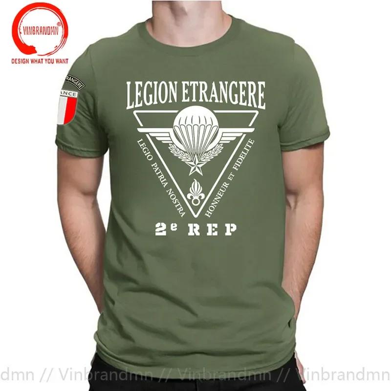 Novelty Funny French 2 Rep Foreign Legion T Shirt Unisex France Legion Etrangere Tshirt Short Sleeved Casual Cotton Army Tee Shirt