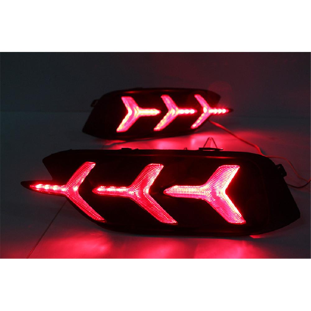 Y-Type Led Reflector Rear Bumper Tail Brake Lamp For Honda Civic 2016 2017 Sedan