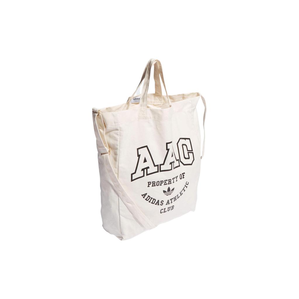 New Adidas Originals Cotton Canvas Tote Bag Shopping Bag Canvas Bag Shoulder Bag Crossbody Bag Unisex Beige IN4729