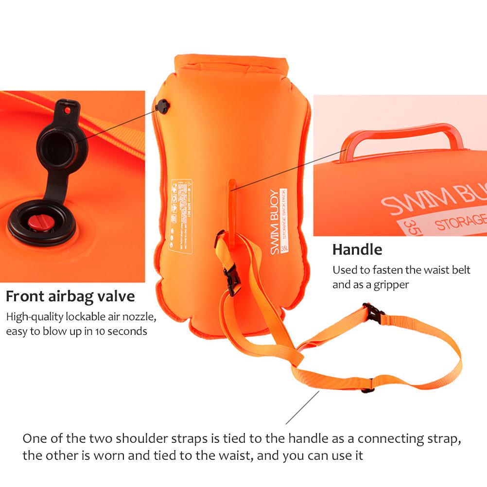 Simboj Säkerhetsboj Dubbel Ryggsäck Simträningboj Vattensport Säkerhetsväska