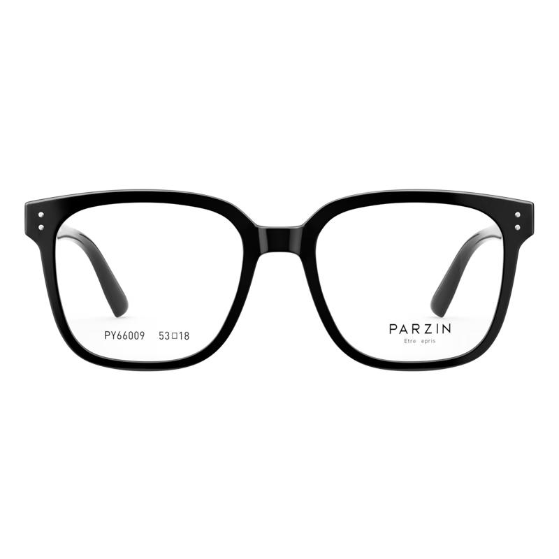 PARZIN Fan Chengcheng Style Square Acetate Myopia Glasses Frame Frame + 0-degree Anti-Blue Light
