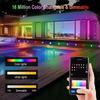 RGB Eaves Lights Permanent Outdoor Light App Remote Control Colorful String Light Intelligent Dimming Villa Lighting Party Decor