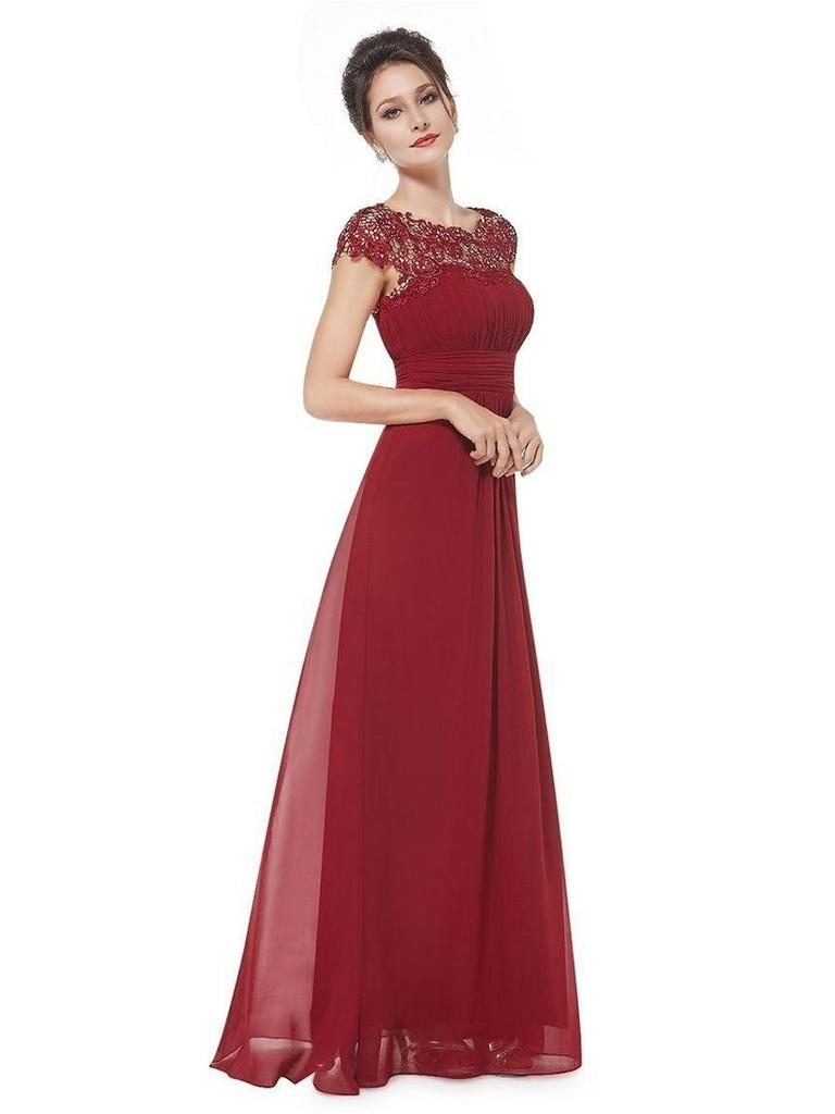 2025 Europäischer & Amerikanischer Stil Spitze Brautjungfern Abendkleid für Frauen