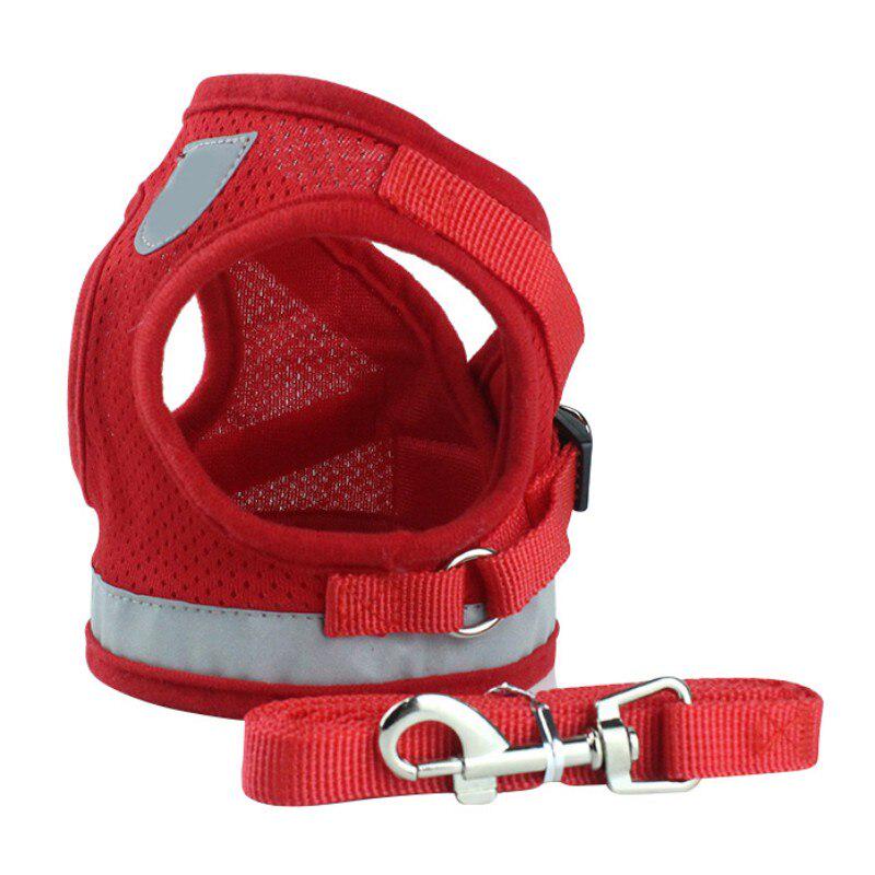Reflective Safety Pet Dog Harness and Leash Dogs Cat Harnesses Vest Puppy Chest Strap Pug Chihuahua Bulldog Set for Small Medium