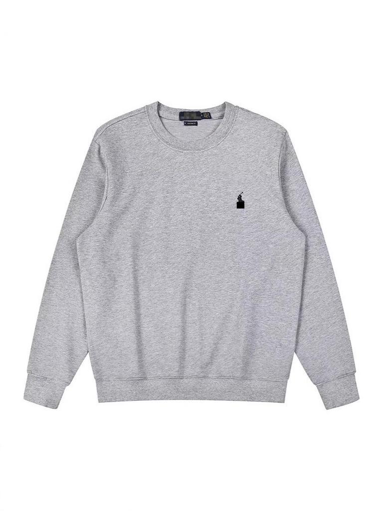 Unisex Pure Cotton Long-Sleeve Thin Autumn Casual Polo Hoodie - Solid Color
