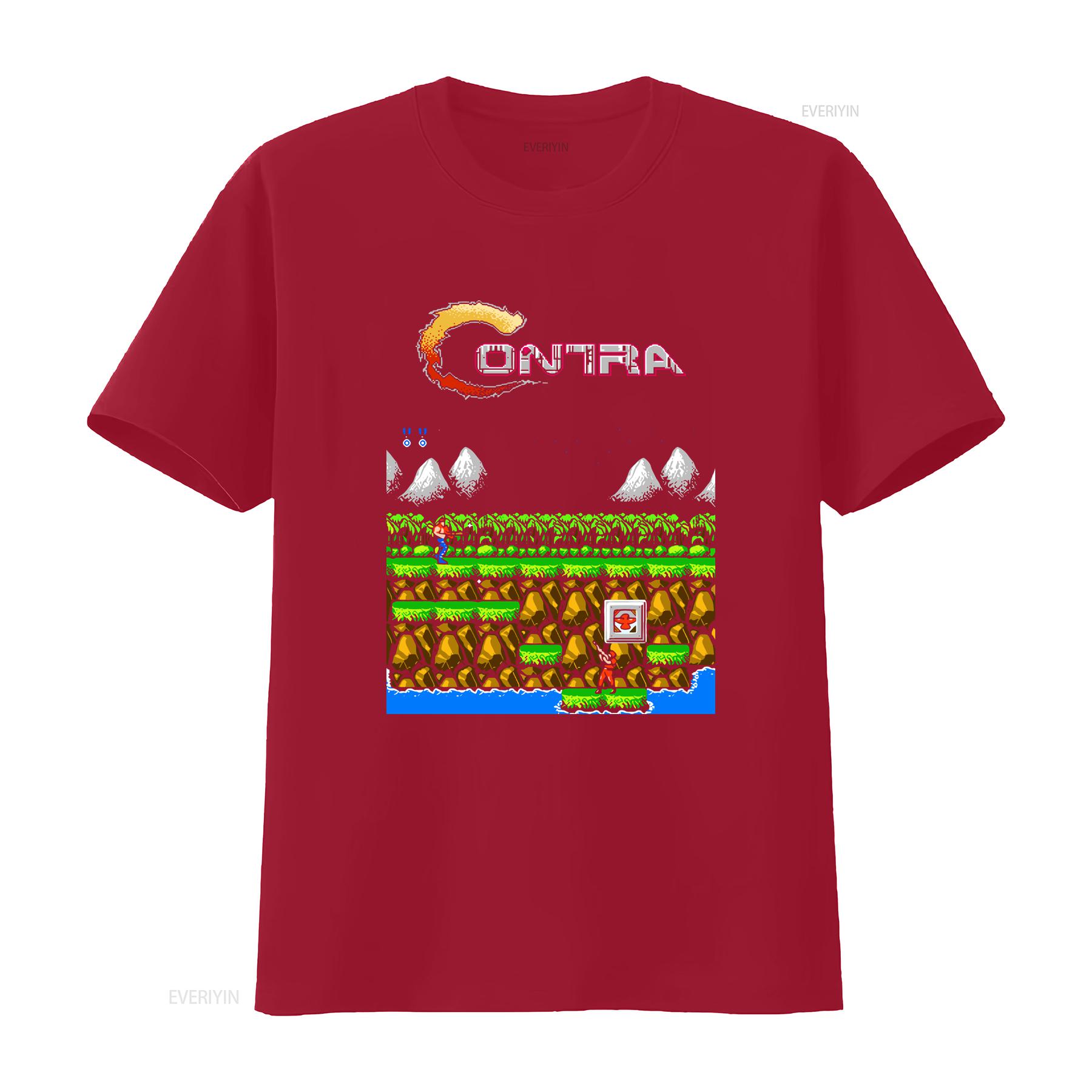

Contra gryzor stage 1 NES Famicom game 8 bit screen T Shirt Arcade classic vintage retro design all sizes vintage Washed S