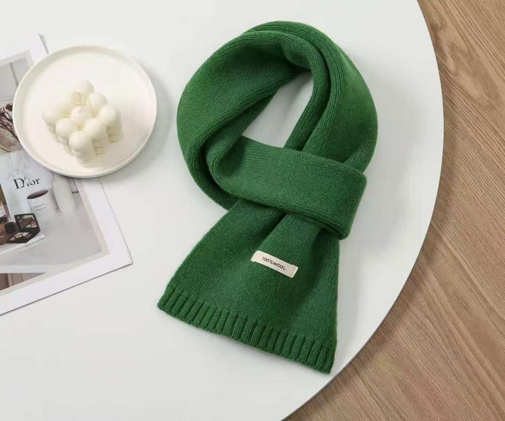 100% Australian Pure Wool Knitted Scarf For Women Men Autumn Winter Cashmere Couple Style Versatile Warm Neck Warmer Scarf