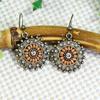 Bohemian Geometric Drop Women Earrings Ethnic Gypsy Wooden Beads Leaf Round Fringe Tassel Dangle Vintage Earrings Boho Jewelry