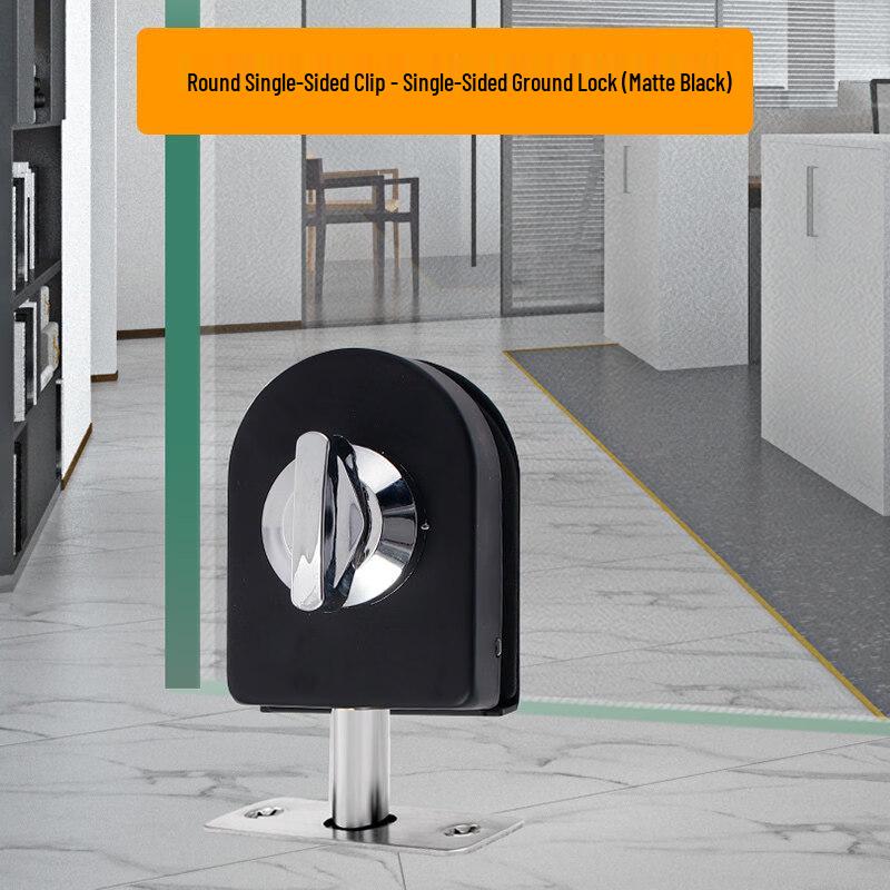 

Jundingying 706 Matte Black Glass Door Lock