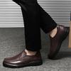 Men Casual Loafers Comfortable Lightweigh Walking Footwear  Breathable Slip On Male Leather Shoes