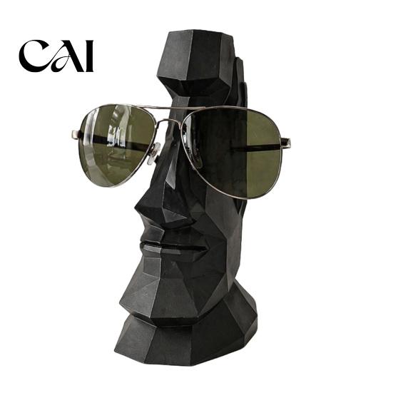 Detailed Craft Sculpture Hand Carved Eyeglass Holder, 3D Printed Nose Shaped Stand, Unique Bedroom Shelf Ornament Decorative Display Rack, for