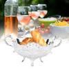 Fruit Bowls Silver Alloy Serving Bowl Peacock Floral European Style Serving Bowl Metal Fruit Bowl Kitchen Countertops