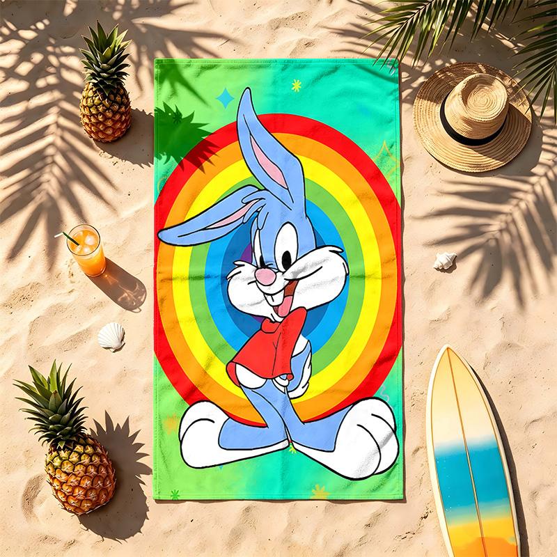 Looney Tunes (5) Téma Ručník na pláž Odolný vůči písku Měkký a pohodlný Vhodný k bazénu Kempování Jóga a Potápění Cestovní