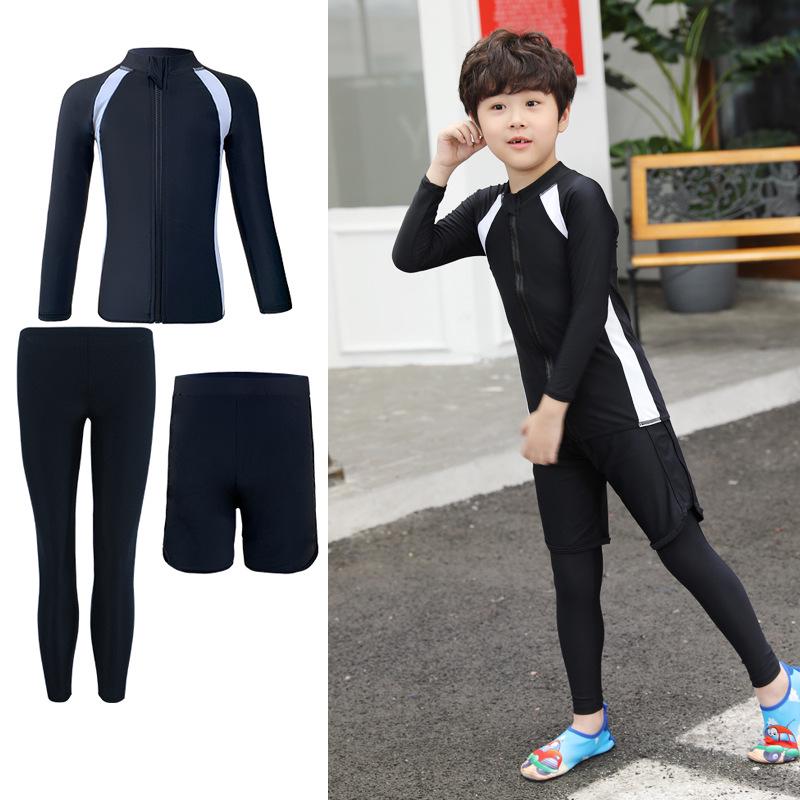 Family Wetsuit Set: Quick-Dry, Long Sleeve, Sun-Protective Swimwear for Surfing, Snorkeling, Diving - Men, Women, Children